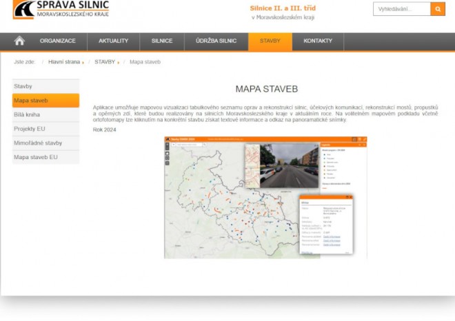 Nová aplikace informuje řidiče o moravskoslezských silničních stavbách
